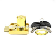 Low Price Optional Cylinder Zinc Alloy Golden Drawer Lock with Key